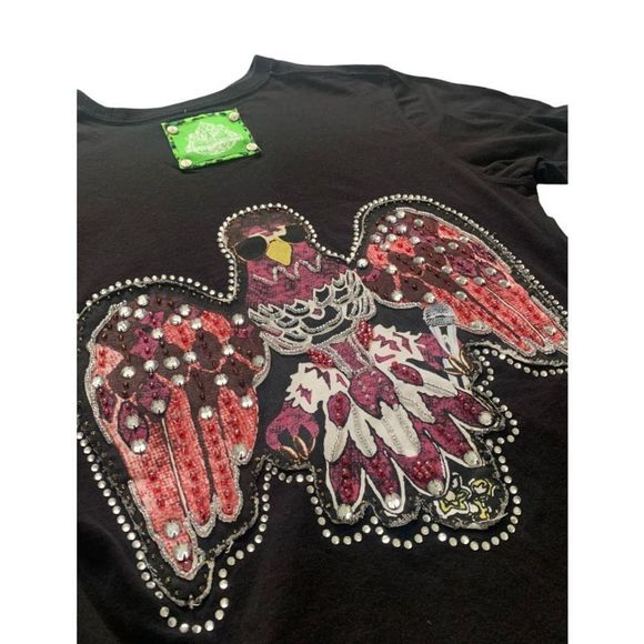 Elvis Jesus Bird Black Short Sleeve T Shirt - Picture 2 of 4